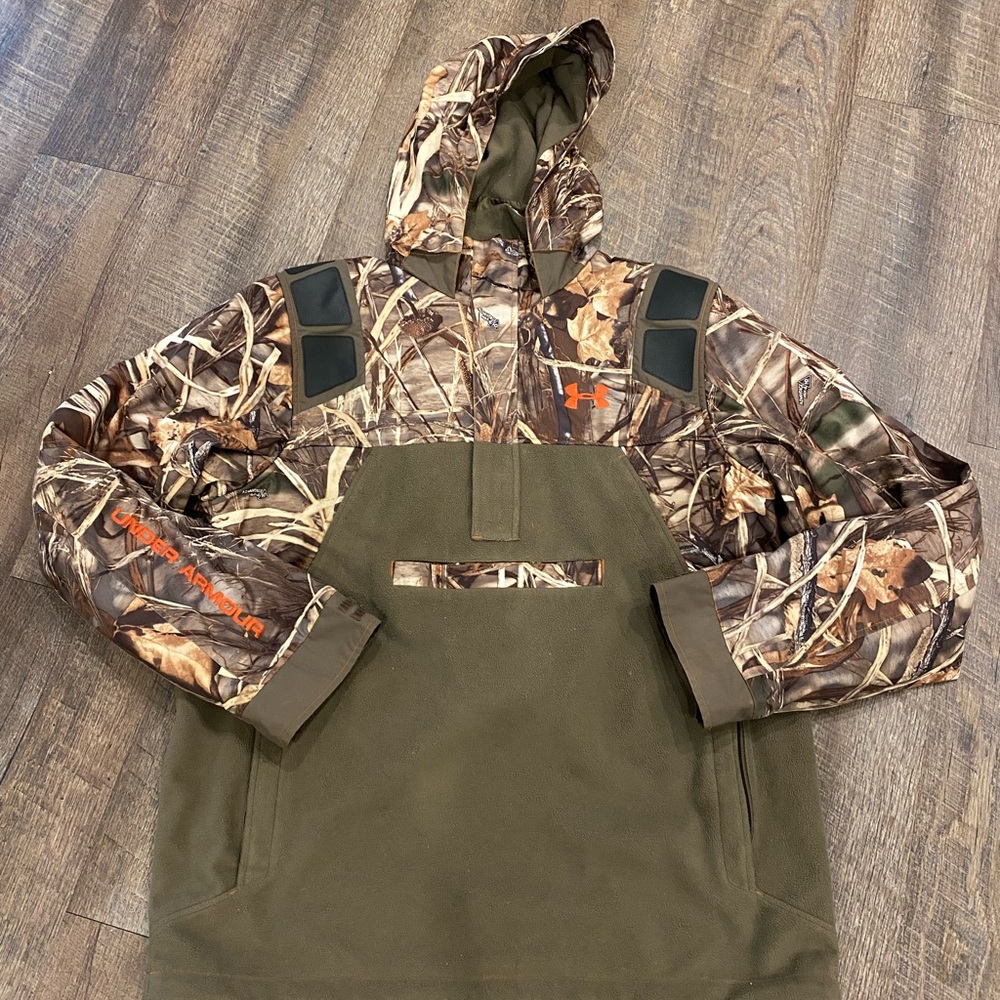 Under Armour Men's ColdGear Infrared 1/4 Zip Waterproof Realtree Max-5 Camo XL